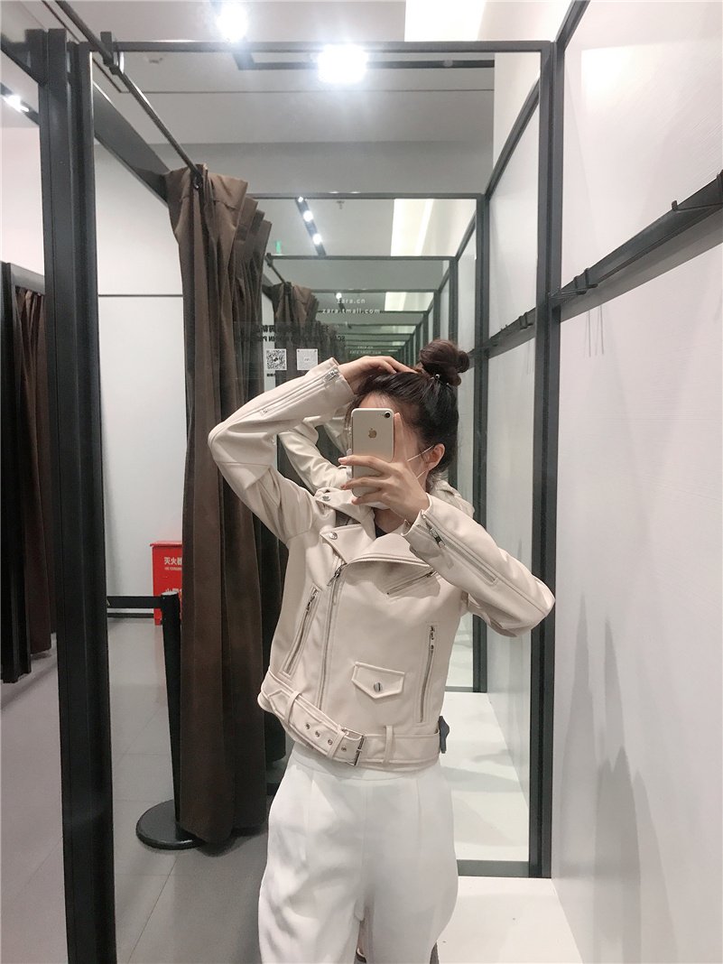 Faux leather biker jacket - Image 2