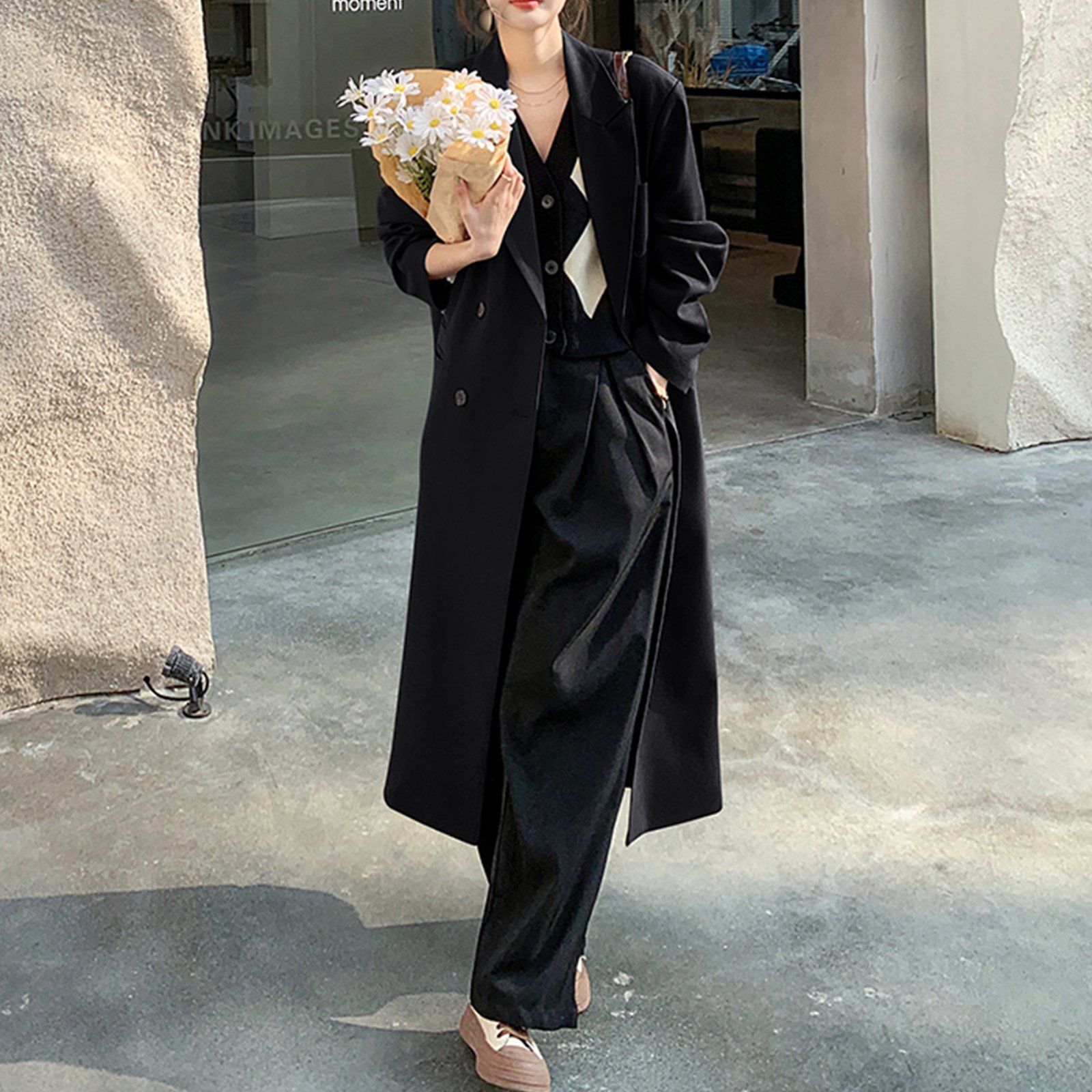 Womens Long Trench Coat, Classic Trench Coat, British Style Women's Coat Outerwear, Elegant Jacket For Women, Spring Clothing - Image 2