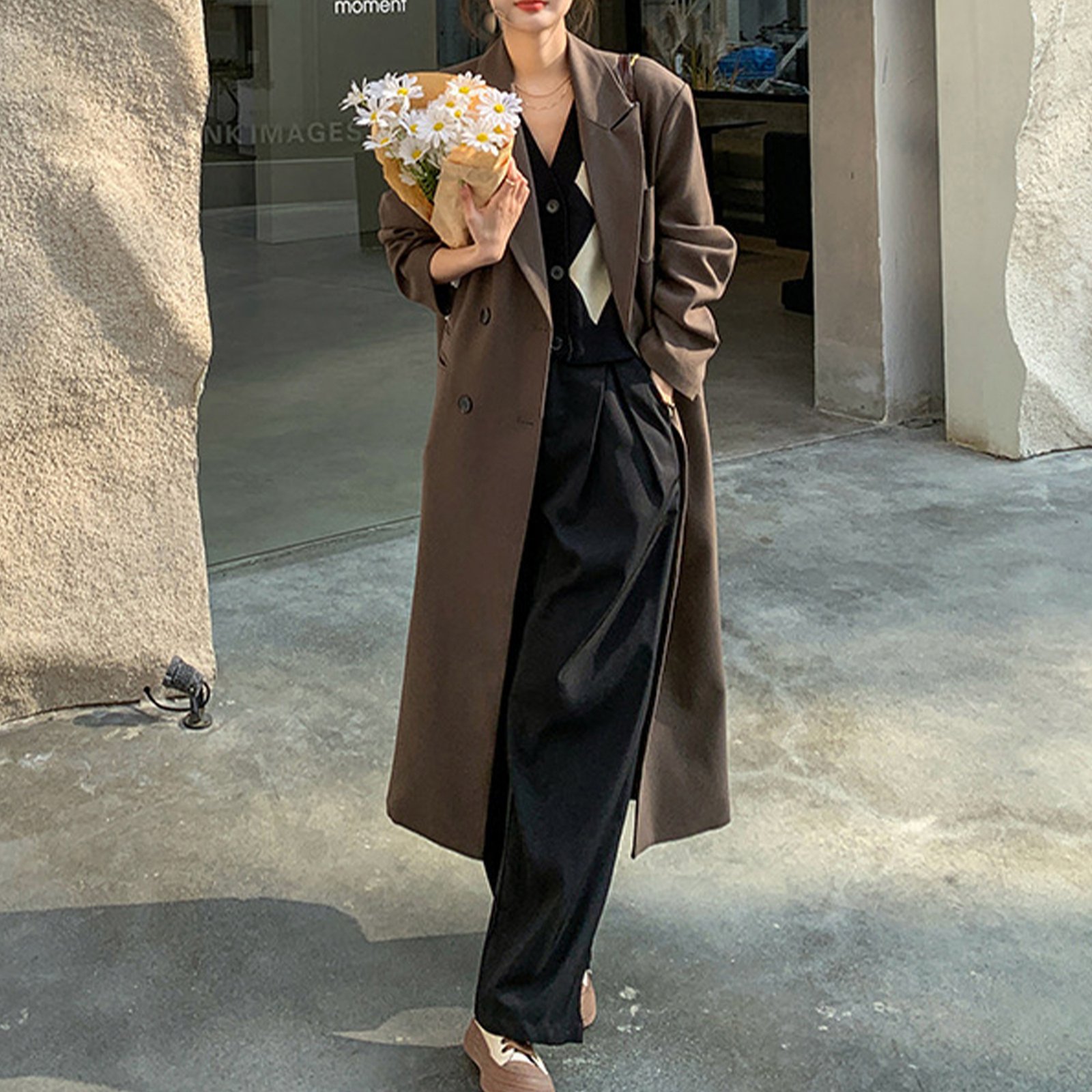 Womens Long Trench Coat, Classic Trench Coat, British Style Women's Coat Outerwear, Elegant Jacket For Women, Spring Clothing - Image 8