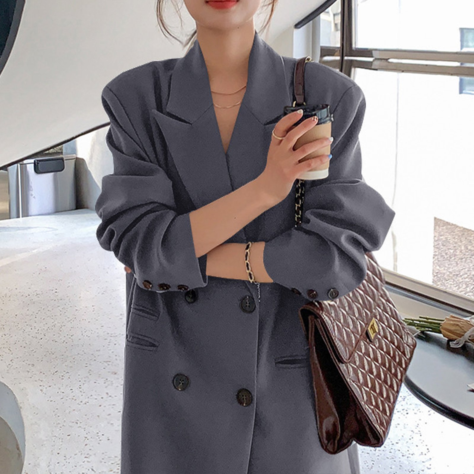 Womens Long Trench Coat, Classic Trench Coat, British Style Women's Coat Outerwear, Elegant Jacket For Women, Spring Clothing - Image 6
